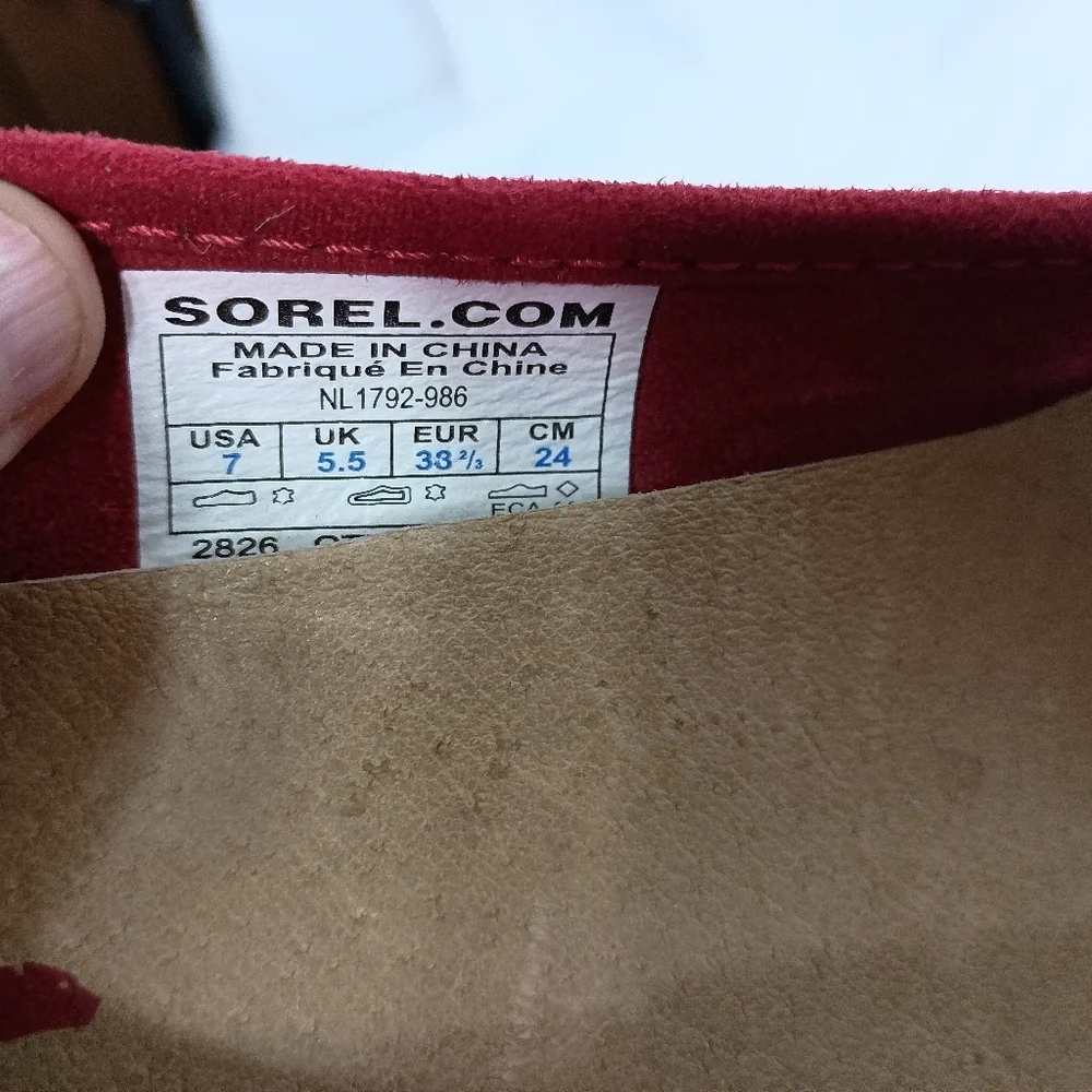 Sorel Women's‎ Red Leather Boho Casual Summer Lightweight Preppy Flats (#1)